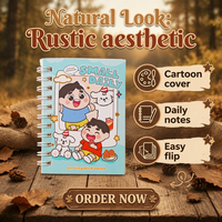 Großhandel A7 Mini Spiralblock Comic-Jungen Cartoon Liniertes Taschennotizbuch 80 Blatt 80g/m² Kawaii Schreibwaren für Kinder und Schüler