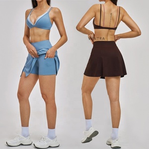 Custom Quick Dry Outdoor Activewear Sportbeha's, Gym Tanktops, Rokjes, Ingebouwde Shorts, Dames Workout Golf Pickleball Tennis Kledingset - Product Image 5