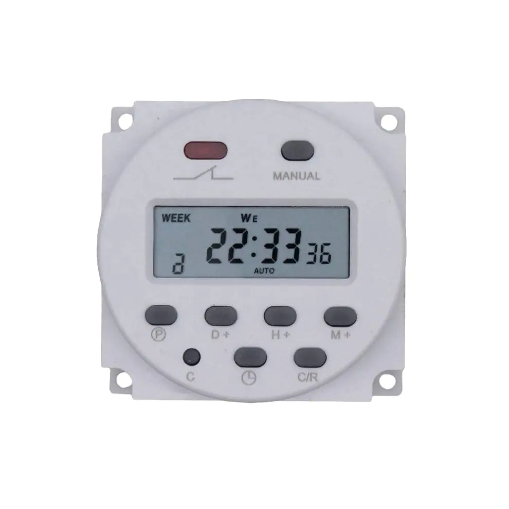 Programmable 12V DC Digital Timer Switch 16A LCD with 17-times Daily Weekly Programs