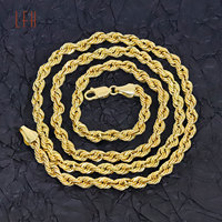 Cadenas de Cuerda de Oro Au750 de 18k al por Mayor, Joyería de Oro Puro de 18k, Collar de Oro Amarillo, Joyería de Oro de 18k Original