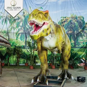 Tyrannosaurus Dinosaur Small World Outdoors Theme Park Animatronic Models Robotic Walking Real Life Size Waterproof Outdoor