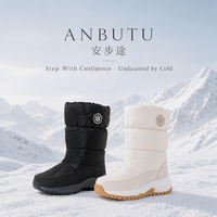 Bottes de neige imperméables mi-mollet pour hommes et femmes, doublées polaire, semelle antidérapante, chaussures d'hiver, vente en gros, usine de chaussures pour temps froid