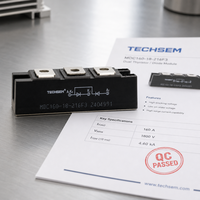 Module de diode redresseuse TECHSEM MDC160-18-216F3 160A 1800V Haute Fiabilité Pont SCR Alimentation Électrique Fabriqué en Chine Emballage