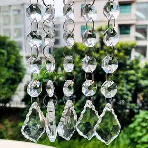 Honor Of Crystal Maple Leaf Home Wedding Party Decoration Wedding Supplies Beads Chain Crystal Bead Door Decorative Curtains