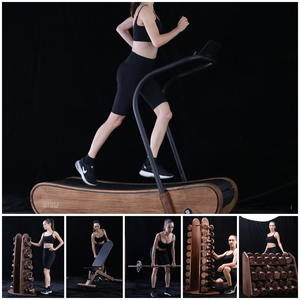 معدات رياضية فاخرة للمنزل والفندق دمبل وأوزان حرة من الفولاذ المقاوم للصدأ والخشب مع حامل خشبي بتصميم أنيق للتمرين - Product Image 5