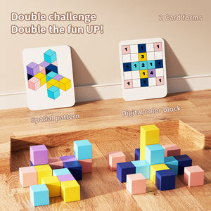 Dessin animé en plastique Montessori jouets 3D Puzzle Cube visage changeant Cube magique blocs de construction jeu pour les enfants - Product Image 6