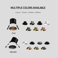 Spots LED encastrés ronds en aluminium COB, anti-éblouissement, sans cadre, dimmables 0-10V Dali, réglables, pour la maison