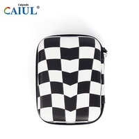 Tas Penyimpanan Portabel Keras Anti Air EVA Hitam Putih Kustom YP untuk Printer, Kabel Data, Hard Disk, Headset Digital