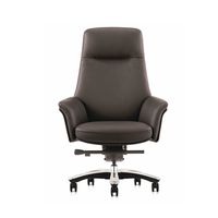 Chaise de bureau de direction ergonomique de luxe en cuir, réglable en hauteur, design moderne, pivotante, silencieuse, pour bureau à domicile et atelier