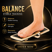 Planche d'équilibre pour cheville (bois) – Renforceur de pied, entraîneur pour entorses de la cheville, exercices de stabilité, physiothérapie, fasciite plantaire