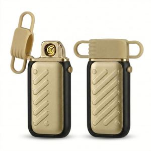 ไฟแช็คโลหะแบบโค้งคู่ ชาร์จไฟผ่าน USB กันลม ไฟแช็คอิเล็กทรอนิกส์ - โซลูชั่นออลอินวันสำหรับอุปกรณ์สูบบุหรี่ ขายส่ง - Product Image 4