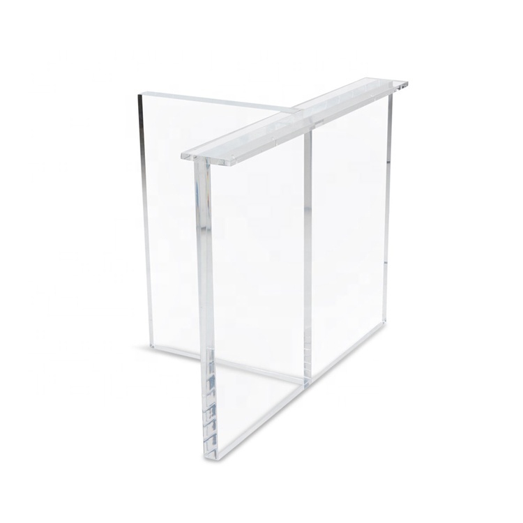 Custom Lucite Table T Base Side Table Legs Desk Plinth Acrylic