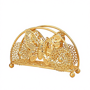 Caja de pañuelos de metal con forma de mariposa, ecológica, hecha a mano, diseño moderno, herramientas funcionales multiusos, centros de mesa llamativos - Product Image 1