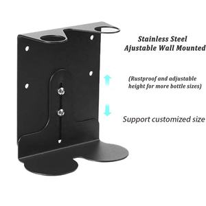 Dispensador de Jabón Manual para Baño de Hotel, 3 Compartimentos, Acero Inoxidable Negro, Soporte para <span class=keywords><strong>Gel</strong></span> de Ducha, Personalizable OEM - Product Image 4