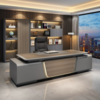 Nuova Scrivania Direzionale di Lusso a L per CEO e Manager, Design Moderno e Minimalista con Accenti LED, Scrivania Esecutiva Premium in Legno
