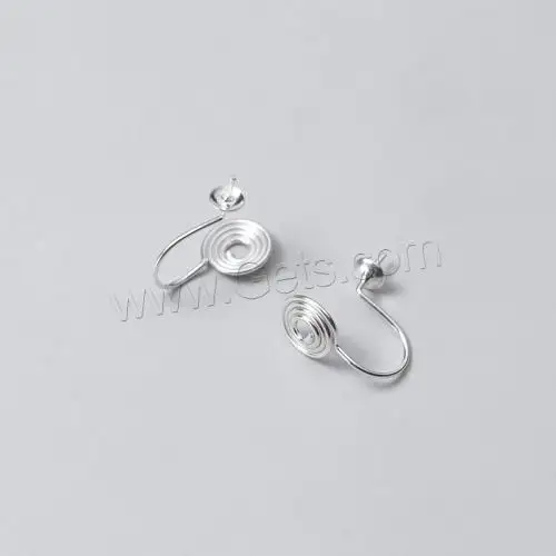 Composant de Clip de boucle d'oreille en argent Sterling 925 pour la fabrication de bijoux plaqué plus de couleurs au choix 14x15mm 1587331
