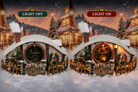 Hamaileon MagicRing Snow House Christmas Dollhouse Kit DIY Wooden 3D Puzzle Cozy Winter Cottage Decor Gift for Adults Puzzle