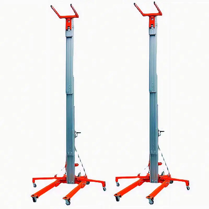 Draagbare Handmatige Lift 6.5M 7.5M Draagbare Airconditioning Werkende Platform Lifter