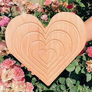 Bandeja de Madera en Forma de Corazón, Plato para Pastel, Decoración Rústica para el Hogar, Certificación BSCI - Product Image 2