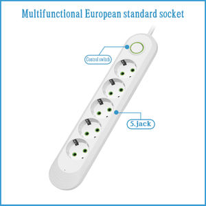 Carte de prise standard allemande avec prise standard européenne de 2 mètres 250V Fiche standard européenne coréenne pour usage domestique - Product Image 3