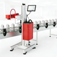 Machine de codage et de gravure laser CO2 en ligne pour la date de production, avec prise en charge DXF/DWG, pour l'industrie des boissons et des bouteilles en plastique PET