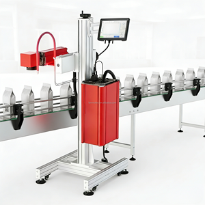 Flying Online CO2 Laser Batch Date Coding &amp; <strong>Engraving</strong> <strong>Machine</strong> with DXF/DWG Support for Plastic PET Bottle Beverage Industry - Product Image 1