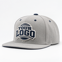 Prix d'usine Casquette de baseball brodée 3D à bord plat pour homme Casquette ajustée avec logo personnalisé Casquette à 5 panneaux Casquettes