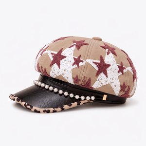Wholesale Custom Logo Chenille Embroidered Canvas PU Adjustable Unisex Four Seasons Street Style Luxury Vintage Varsity <b>Beret</b> - Product Image 3