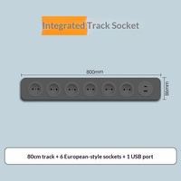 Système de multiprise tout-en-un EU FR en alliage d'aluminium avec protection isolante et rallonge mobile
