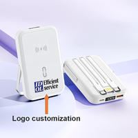 Chargeur portable avec câble intégré, vente flash, charge rapide, 10000 mAh, batterie externe personnalisée