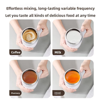 Nouveautés en gros : Tasse à café électrique magnétique à mélange automatique, isolée sous vide, en acier inoxydable, carrée, 500 ml/17 oz