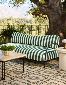 Divano da <span class=keywords><strong>Giardino</strong></span> Moderno a Tre Posti con Cuscini ad Asciugatura Rapida, Telaio <span class=keywords><strong>in</strong></span> <span class=keywords><strong>Ferro</strong></span> Impermeabile - Product Image 2