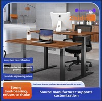 Table élévatrice moderne en acier, électrique, pour ordinateur de bureau, gaming, streaming, télétravail, vente en gros, avec cadre intelligent à double moteur