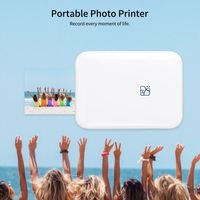 Printer Foto Mini Portabel Kompak HPRT 2*3 inci MT53 HD Kertas Zink 550mAh Berbagi Kreatif DIY untuk Pelajar Kantor Perjalanan