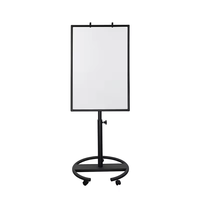 Tableau blanc magnétique à hauteur réglable avec cadre en aluminium, tableau à feuilles mobiles, 60x90cm, pliable