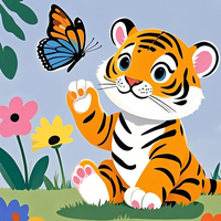 LANSURE personnalisé papillon tigre plein carré rond perceuse 5D bricolage diamant peinture kit enfants adultes débutants