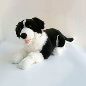 Perro <span class=keywords><strong>Husky</strong></span> de peluche suave gris y <span class=keywords><strong>blanco</strong></span>, juguete de cachorro <span class=keywords><strong>siberiano</strong></span> grande hecho a medida para niños lleno de algodón PP - Product Image 1