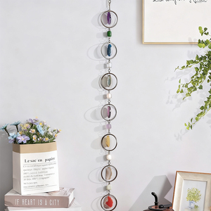 Vente en gros de cloche de vent en film métallique coloré pour décoration de voiture Noël multicolore fait à la main motif de plante pour la maison - Product Image 1