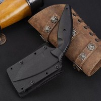 Cuchillo de Acero Inoxidable de Alta Calidad KB 1482, Recto, para Acampar al Aire Libre, Sin Afilar, OEM, 20 cm, 3 mm, para Bricolaje Industrial