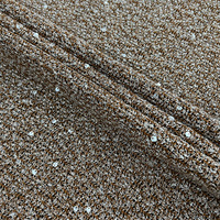 Tissu en maille extensible à paillettes de 5 mm pour robes et gilets féminins, 100 % polyester, tissu tulle