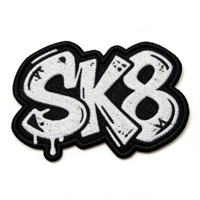Vente en gros de patchs brodés personnalisés 3D, badges thermocollants à appliquer sur les vêtements