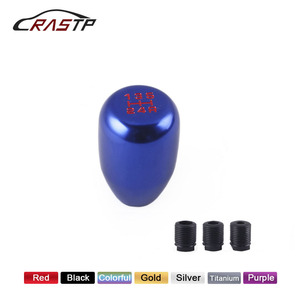 Manual 5-Speed Gear <b>Shift</b> <b>Knob</b> Aluminum Alloy Blue Ergonomic Racing Style - Product Image 4