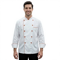 Veste de chef exécutif sur mesure, col montant élégant, pour la restauration fine, uniformes personnalisés pour hôtels, restaurants et bars