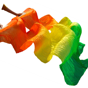 Abanicos largos de bambú personalizables DIY con velo de seda, ropa de actuación profesional <span class=keywords><strong>para</strong></span> danza del vientre, diferentes colores disponibles - Product Image 6