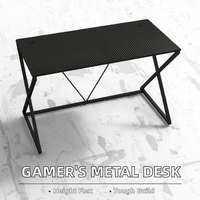 Bureau de jeu Fanmi innovant et durable en métal avec surface MDF, hauteur réglable, rectangulaire, élégant, pour la maison et le bureau, idéal pour les gamers