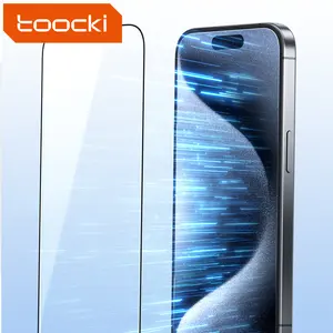 Toocki high quality tempered glass high transparent mobile phone screen protection film for iphone 12-15