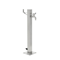 Douche extérieure LANO de style colonne 65x6 en acier inoxydable, vente flash, fonction lavage des pieds et récupération d'eau, douche de jardin