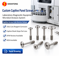 Vis à tête captive sur mesure à filetage fin Torx Hex Socket pour panneaux d'entretien, fabriquées pour les systèmes d'identification microbienne