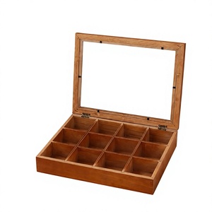 Elegant Durable Foldable Wooden <b>Tea</b> Bag Display & Storage <b>Box</b> for Hotels and Restaurants Multifunction Countertop Organizer - Product Image 6