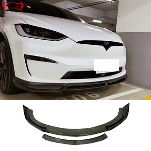 Nuovo Paraurti Anteriore Tesla Model X Plaid 2021-2023 Stile CMS Ultra Leggero con Fori per Scarico, Kit Labbro Anteriore Bolt-On - Product Image 1